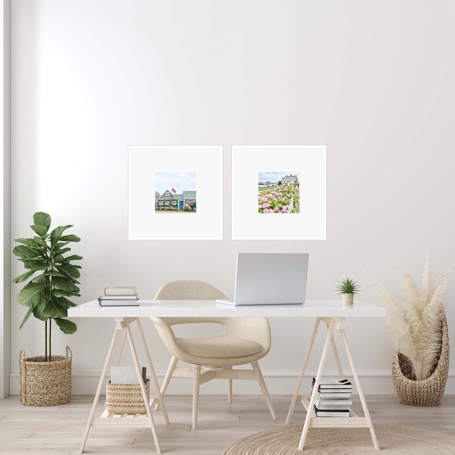 + | SLS26 | pair of 22x22 Framed Nantucket Prints