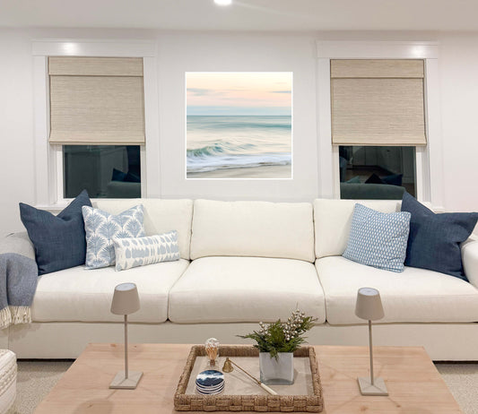 X CUSTOM – Maggie B Living Room 36x36 Aqua Seascape